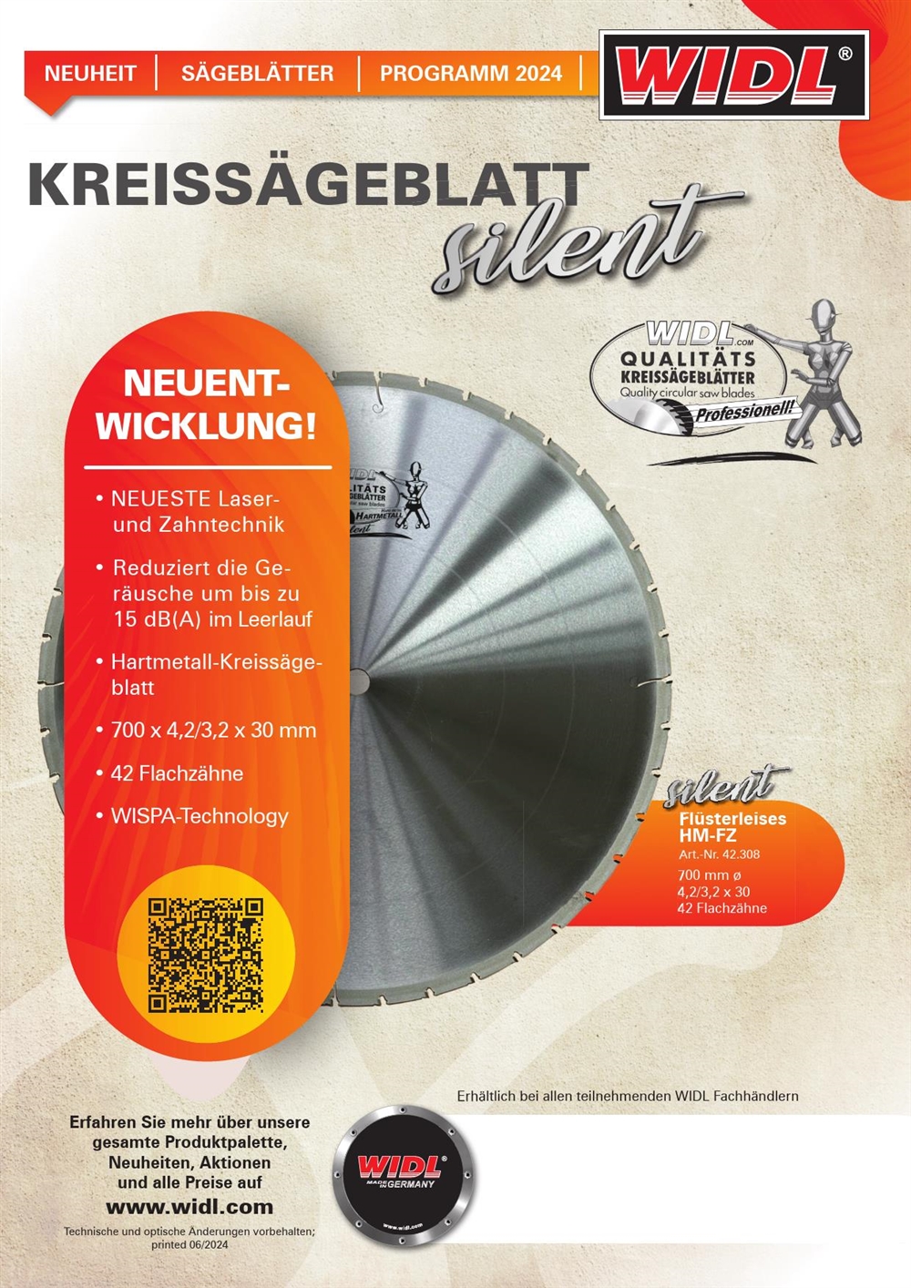 NEUENTWICKLING Kreissägeblatt HM-FZ Silent